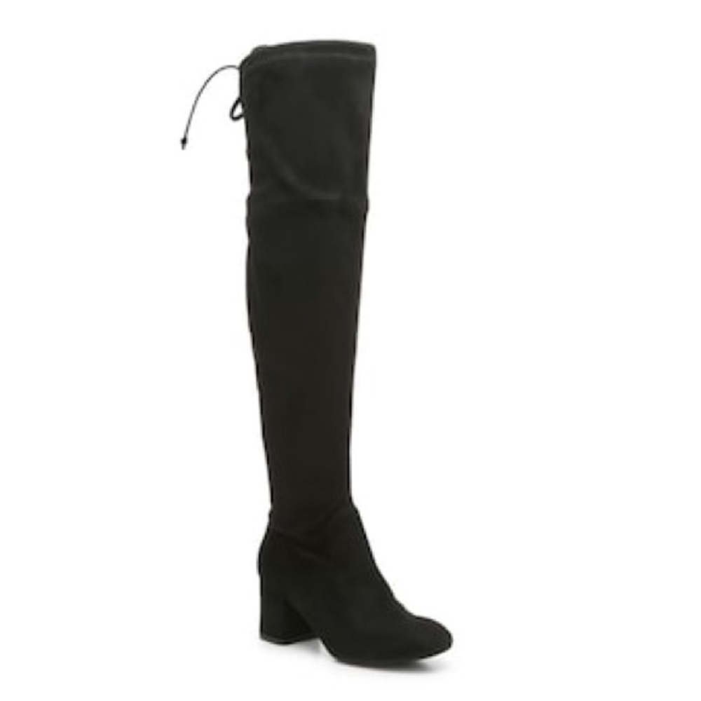 Kelly & Katie Black Camoscia Suede Tarq Over-The-Knee Wide Calf Boots Size 8.5